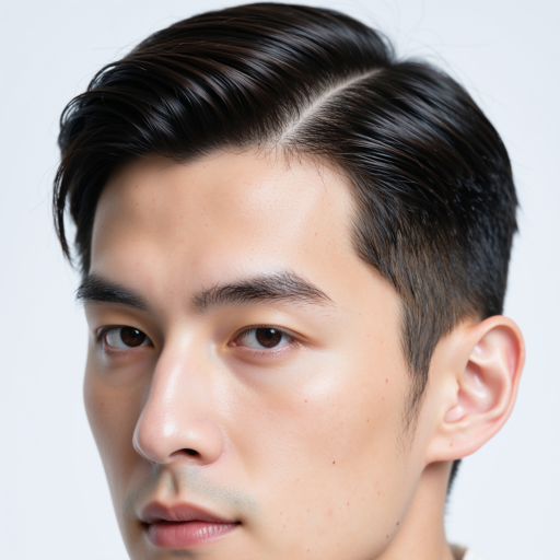 四十岁左右男性头像，短发，穿深色衬衫，正面表情严肃，白色背景